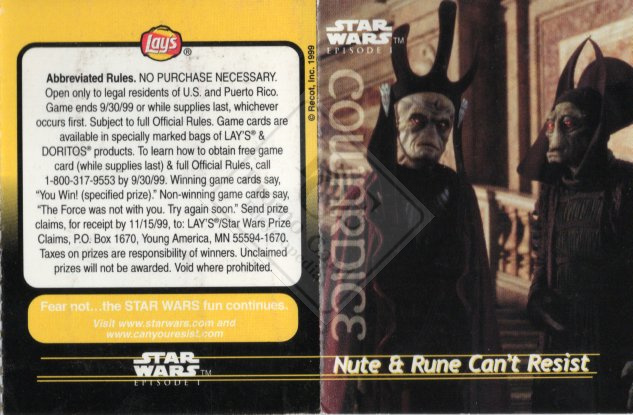 STAR WARS EPISODE I – THE PHANTOM MENACE [US Frito-Lay – larger sized]