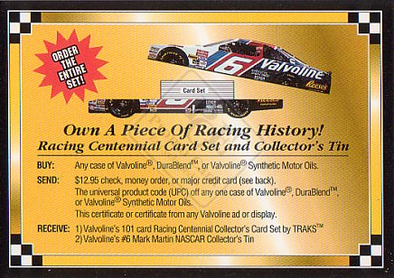 VALVOLINE 100TH ANNIVERSARY