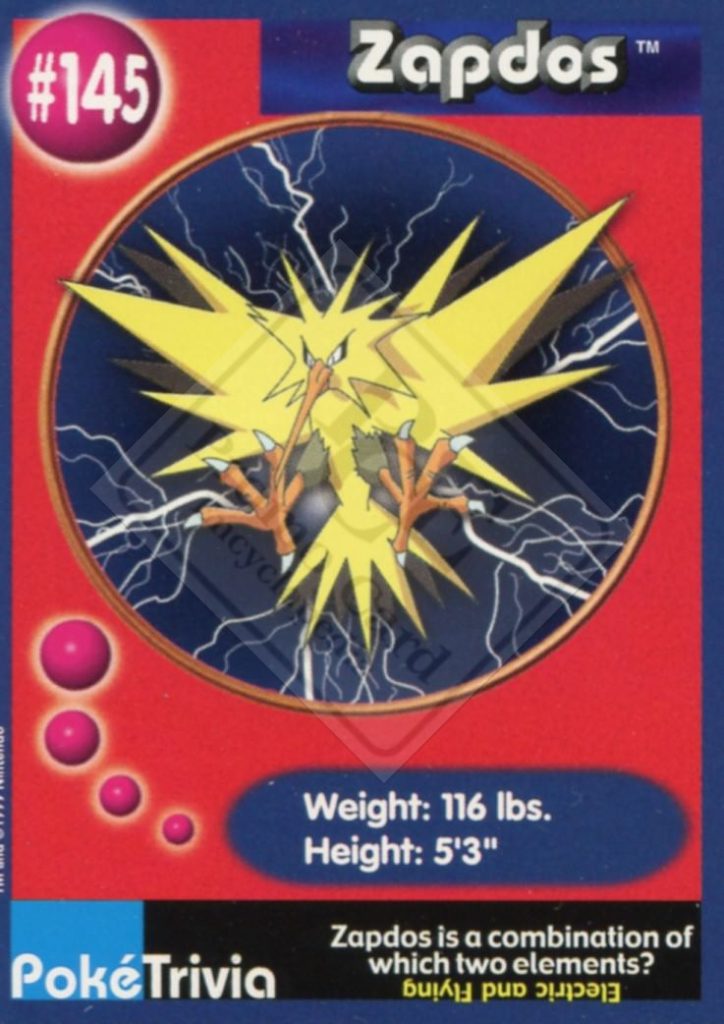 POKEMON – THE FIRST MOVIE [Burger King – cards 101 to 151]