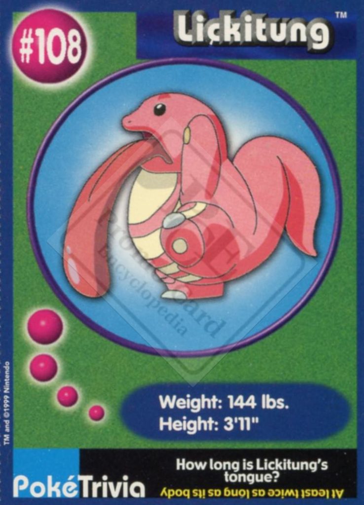 POKEMON – THE FIRST MOVIE [Burger King – cards 101 to 151]