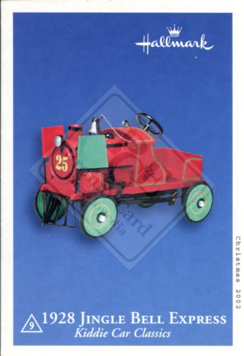 HALLMARK KEEPSAKE ORNAMENT MEMORY CARDS [2002]