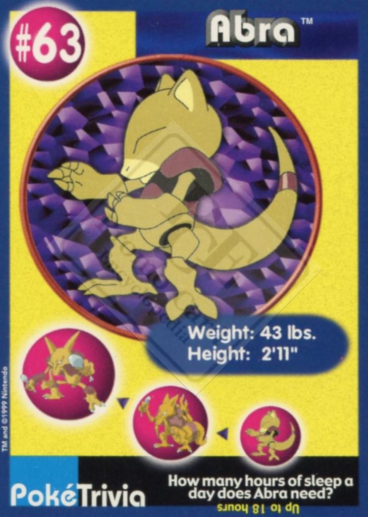 POKEMON – THE FIRST MOVIE [Burger King – cards 51 to 100]